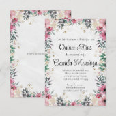 Invitación de Quinceañera/Uitnodiging/bruiloft Kaart (Voorkant / Achterkant)