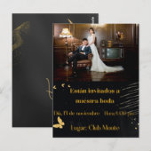 invitacion elegante bodas briefkaart (Voorkant / Achterkant)