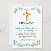 Invitación elegante del bautismo del muchacho del kaart (Voorkant)