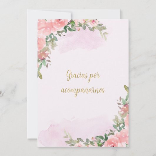 Invitación elegante para bautismo kaart (Achterkant)