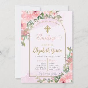 Invitación elegante para bautismo kaart