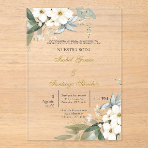 Invitación en Español para boda Acryl Uitnodigingen