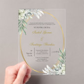 Invitación en Español para boda Acryl Uitnodigingen (Insitu (Draagbaar))