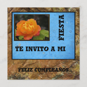 Invitación - Feliz Cumpleaños - Oranje Roos Kaart