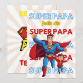 INVITACION FELIZ DIA SUPER PAPA KAART (Voorkant / Achterkant)