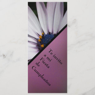 Invitación - Fiesta Cumpleaños - Margarita Blanca Kaart