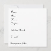 Invitación - Fiesta de Cumpleaños Kaart (Achterkant)