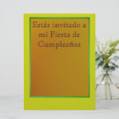 Invitación - Fiesta de Cumpleaños Kaart (Staand voorkant)
