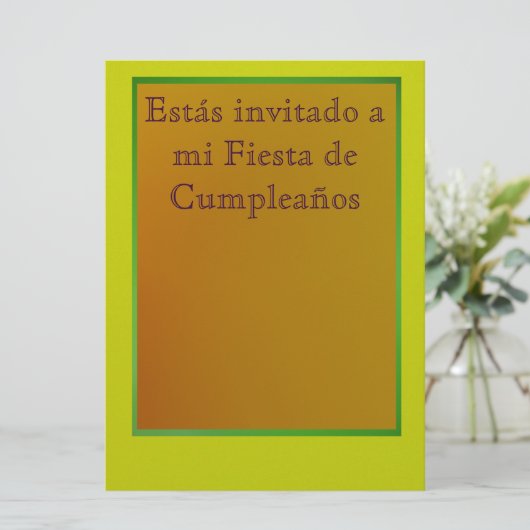 Invitación - Fiesta de Cumpleaños Kaart (Staand voorkant)