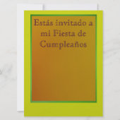 Invitación - Fiesta de Cumpleaños Kaart (Voorkant)