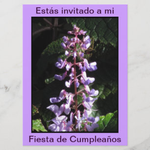 Invitación - Fiesta de Cumpleaños - Púrpura Kaart