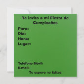 Invitación - Fiesta de Cumpleaños -© Viva México! Kaart (Achterkant)