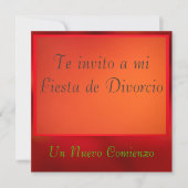 Invitación - Fiesta de Divorcio Kaart (Voorkant)