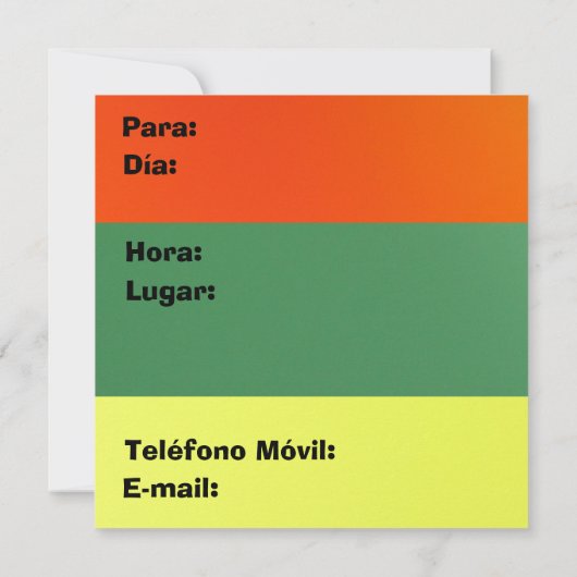 Invitación - Fiesta de Navidad Kaart (Achterkant)