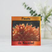 Invitación - Fiesta de Navidad - La Dalia Naranja Kaart (Staand voorkant)