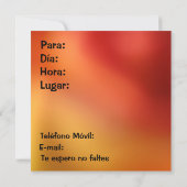 Invitación - Fiesta de Navidad - La Dalia Naranja Kaart (Achterkant)