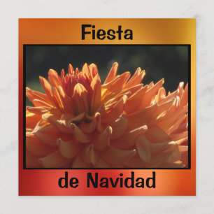 Invitación - Fiesta de Navidad - La Dalia Naranja Kaart