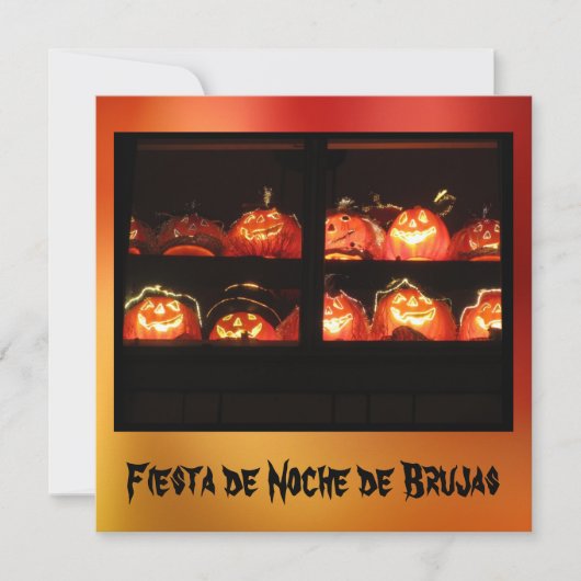 Invitación - Fiesta de Noche de Brujas Kaart (Voorkant)