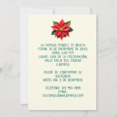 Invitación Fiesta de Posada Navideña Spaans Kaart (Achterkant)