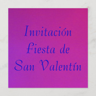 Invitación - Fiesta de San Valentín - Púrpura-rosa Kaart
