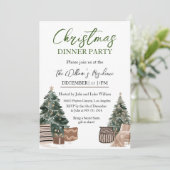 Invitación Fiesta en Casa de Navidad Minimalista Kaart (Staand voorkant)