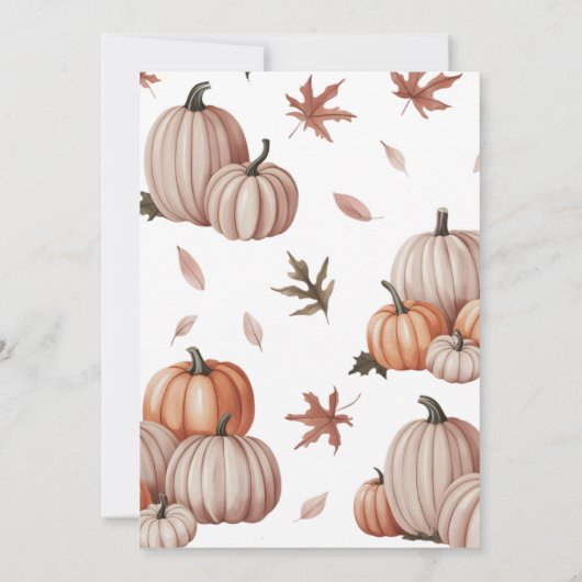 Invitación Fiesta Halloween Con Calabazas Otoñal Kaart (Achterkant)