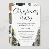 Invitación Fiesta Navideña Minimalista Moderna  Kaart (Voorkant / Achterkant)