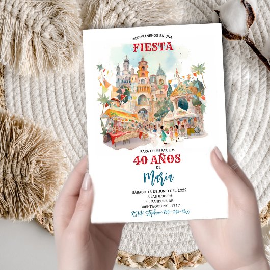 Invitación Fiesta Temática Pueblo Mágico Kaart