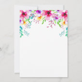 Invitación Floral Birthday Drive By Parade Invitat Kaart (Achterkant)