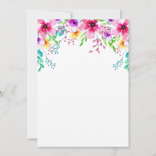 Invitación Floral Birthday Drive By Parade Invitat Kaart (Achterkant)