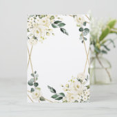 Invitacion Flores Blancas para boda Kaart (Staand voorkant)