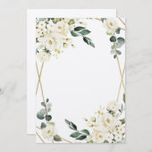 Invitacion Flores Blancas para boda Kaart (Voorkant / Achterkant)