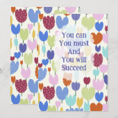 Invitación flores kaart (Voorkant / Achterkant)