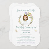 Invitación GEORGIA Primera Comunión Kaart (Voorkant / Achterkant)