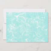 Invitación Girls Pool Party Birthday – Pink & Teal Kaart (Achterkant)