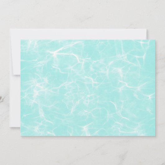 Invitación Girls Pool Party Birthday – Pink & Teal Kaart (Achterkant)