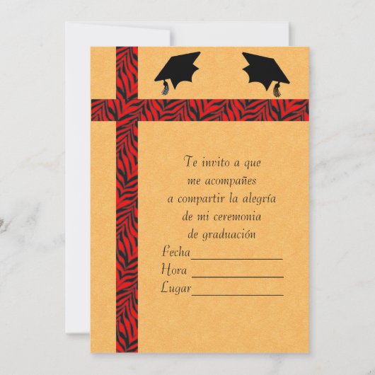 Invitacion Graduacion 1 Kaart (Voorkant)