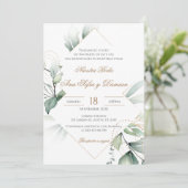 Invitación Greenery Spanish Wedding Invitation Kaart (Staand voorkant)