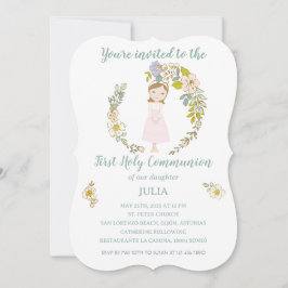 Invitación JULIA Primera Comunión Kaart