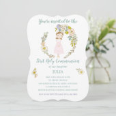 Invitación JULIA Primera Comunión Kaart (Staand voorkant)
