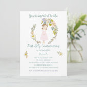 Invitación JULIA Primera Comunión Kaart (Staand voorkant)