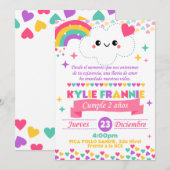 Invitación lluvia de amor  kaart (Voorkant / Achterkant)