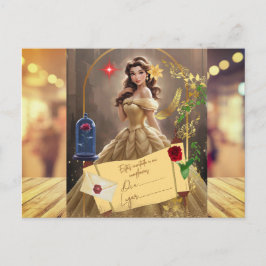 invitacion magica la bella y la bestia briefkaart