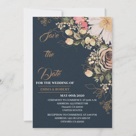 Invitación Magnética Wedding Invitation Cards with (Voorkant)