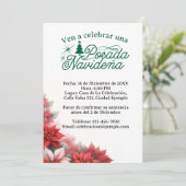 Invitación Mexican Posada Navideña Spaans Kaart (Staand voorkant)