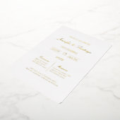 Invitación minimalista gouden folie para boda uitnodiging (Gedraaid)