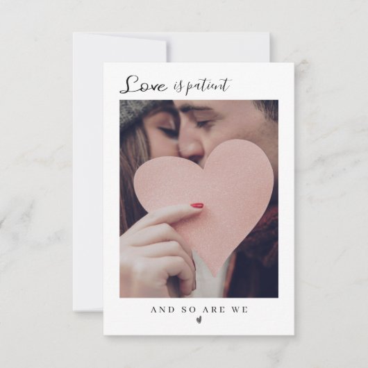 Invitación Minimalista moderna emitida Kaart (Voorkant)