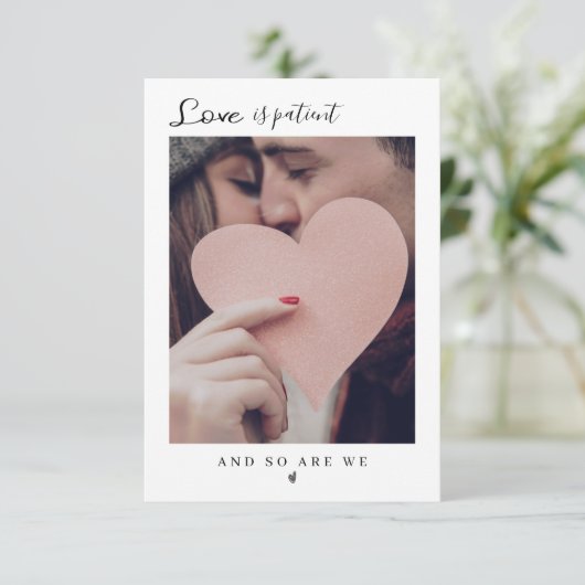  Invitación Minimalista moderna emitida Kaart (Staand voorkant)