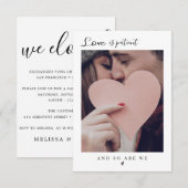 Invitación Minimalista moderna emitida Kaart (Voorkant / Achterkant)