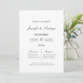 Invitación minimalista para boda kaart (Staand voorkant)